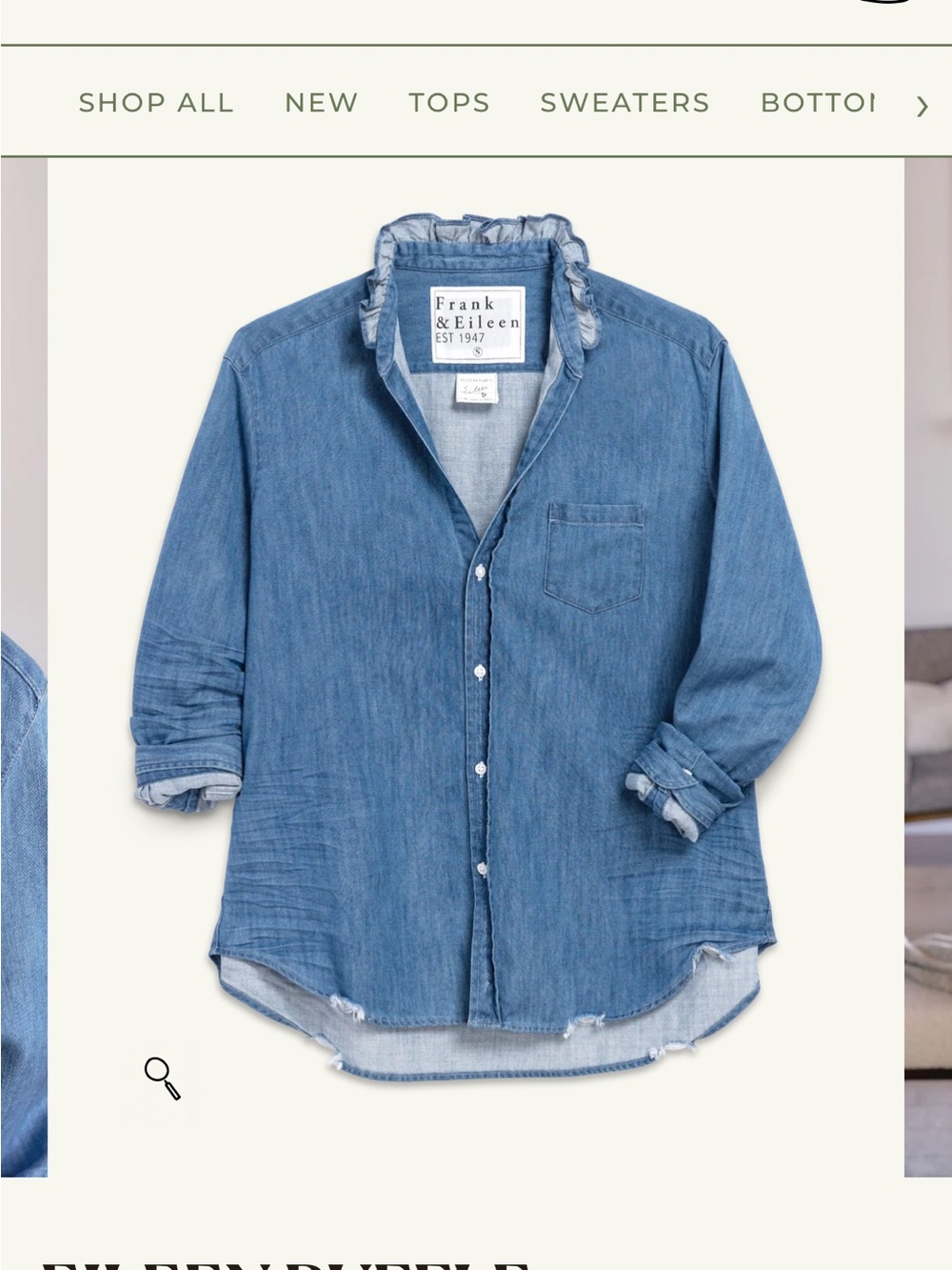 Frank & Eileen Washed Light Blue Denim Button-Down Shirt